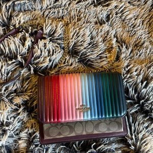 Coach Klare Crossbody With Rainbow Linear Quilting in VGUC